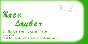 mate lauber business card