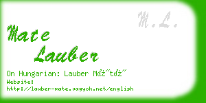 mate lauber business card